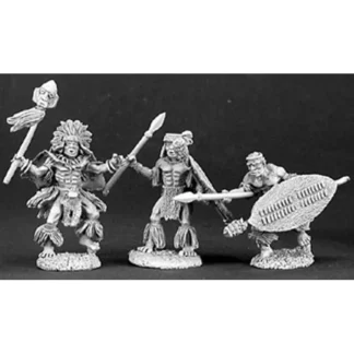 Reaper Miniatures Malapango Savages (3 Pcs) #03145 Dark Heaven Unpainted Metal - Your Source for Gaming Essentials Sale