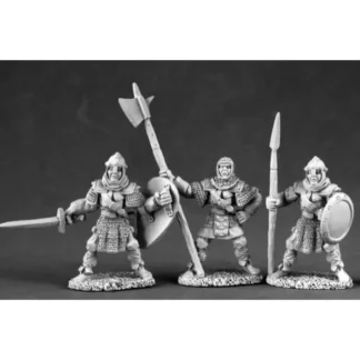 Reaper Miniatures Men At Arms (3 Pieces) #03509 Dark Heaven Unpainted Metal - Your Source for Gaming Essentials Sale