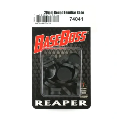 Tabletop Miniatures | Reaper Miniatures 20mm Round Plastic Flat Top Base (25) RPG Accessory #74041 - Your Source for Gaming Essentials