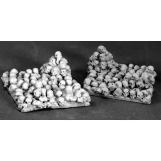 Reaper Miniatures 40mm Square Skull Bases (2 Pieces) #74022 Unpainted Metal - Your Source for Gaming Essentials Store