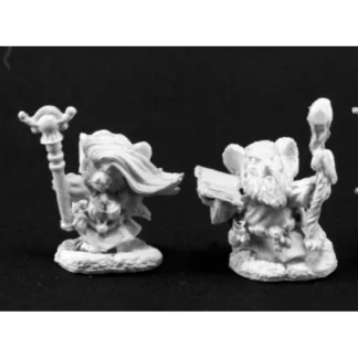 Reaper Miniatures Mousling Wizards 2 Pcs #03827 Dark Heaven Unpainted Metal Mini - Your Source for Gaming Essentials Outlet