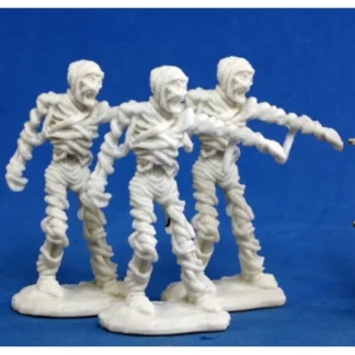Reaper Miniatures Mummy (3) #77144 Bones Unpainted Plastic D&D RPG Mini Figure - Your Source for Gaming Essentials Clearance