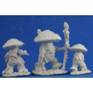 Reaper Miniatures Mushroom Men (3) #77345 Bones Unpainted Plastic Mini Figure - Your Source for Gaming Essentials New
