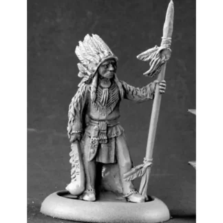 Reaper Miniatures Native American Chieftain #50113 Chronoscope RPG Mini Figure - Your Source for Gaming Essentials Fashion
