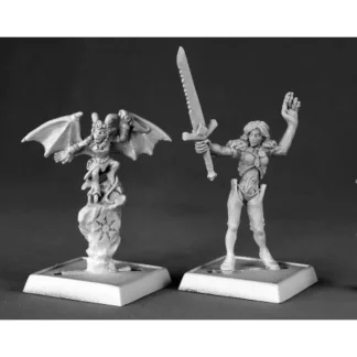 Reaper Miniatures Nualia and Elyrium #60012 Pathfinder Miniatures Unpainted Mini - Your Source for Gaming Essentials Discount