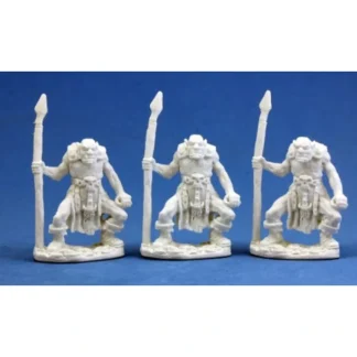 Reaper Miniatures Orc Spearmen (3) #77003 Bones Plastic D&D RPG Mini Figure - Your Source for Gaming Essentials Shop