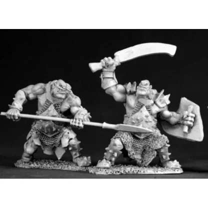 Reaper Miniatures Orc Spearman and Swordsman #03400 Dark Heaven Unpainted Metal - Your Source for Gaming Essentials Online