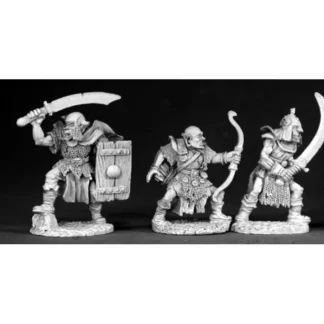 Reaper Miniatures Orc War Party (3 Pieces) #02550 Dark Heaven Unpainted Metal - Your Source for Gaming Essentials New