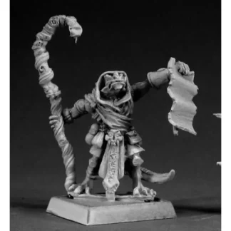 Reaper Miniatures Pakpao, Mage #14490 Reptus Unpainted RPG D&D Mini Figure - Your Source for Gaming Essentials New