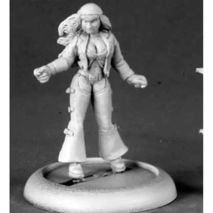 Reaper Miniatures Peaches, Biker Girl #50163 Chronoscope D&D RPG Mini Figure - Your Source for Gaming Essentials Best