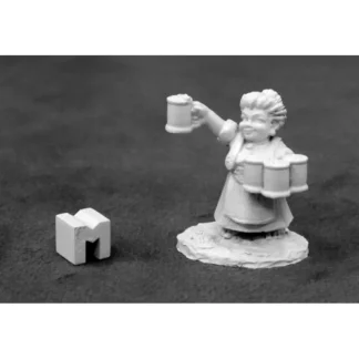 Tabletop Miniatures | Reaper Miniatures Poppy Cloverlocks, Halfling Barmaid #03932 Unpainted Metal - Your Source for Gaming Essentials