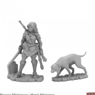 Reaper Miniatures ReaperCon Iconic Duskwarden & Hound #03970 Dark Heaven Metal - Your Source for Gaming Essentials Discount