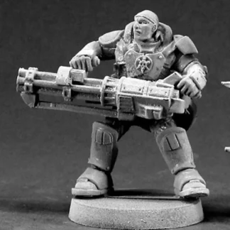 Reaper Miniatures Reggie Van Zandt, IMEF Heavy Gunner #50022 Chronoscope Figure - Your Source for Gaming Essentials Shop