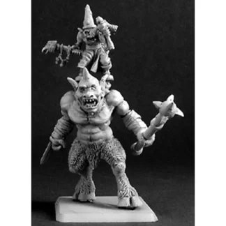 Reaper Miniatures Reven Cyclops and Goblin Mage #14396 Reven Unpainted D&D Mini - Your Source for Gaming Essentials New