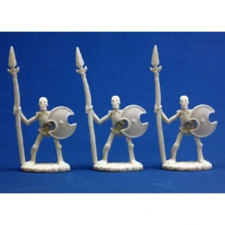 Reaper Miniatures Skeletal Spearmen (3) #77001 Bones Plastic D&D RPG Mini Figure - Your Source for Gaming Essentials Clearance