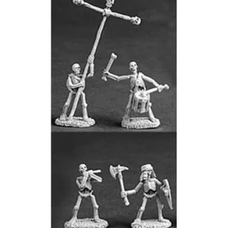 Reaper Miniatures Skeletal Command 4 Pieces 06032 Dark Heaven Legends Army Packs - Your Source for Gaming Essentials Online