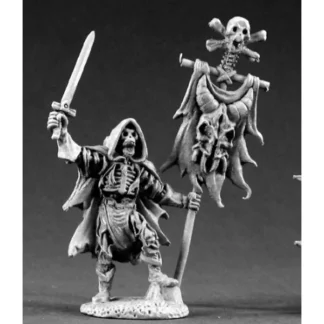 Reaper Miniatures Skeleton Std Bearer 02137 Dark Heaven Legends Unpainted Metal - Your Source for Gaming Essentials Best Sale