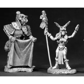 Reaper Miniatures Sorceress & Servant 02553 Dark Heaven Legends Unpainted Metal - Your Source for Gaming Essentials New