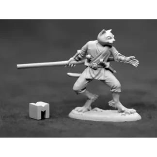 Reaper Miniatures Swiftpaw, Catfolk #03923 Dark Heaven Unpainted Metal Figure - Your Source for Gaming Essentials Shop