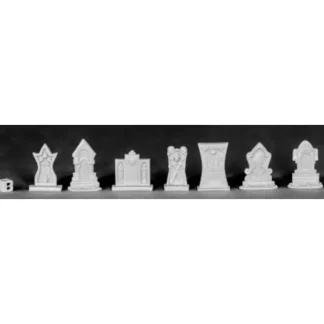 Reaper Miniatures Tombstones (7) #77534 Bones Unpainted Plastic Mini Figures - Your Source for Gaming Essentials Sale