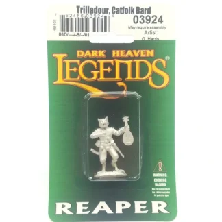 Reaper Miniatures Trilladour, Catfolk #03924 Dark Heaven Unpainted Metal Figure - Your Source for Gaming Essentials Cheap