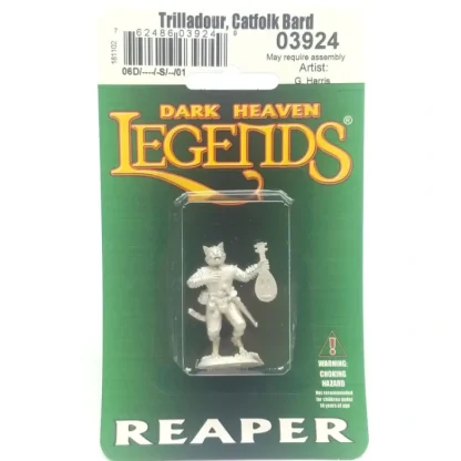 Reaper Miniatures Trilladour, Catfolk #03924 Dark Heaven Unpainted Metal Figure - Your Source for Gaming Essentials Cheap