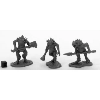 Reaper Miniatures Troglodytes (3) #44046 Bones Black Unpainted Plastic Figure - Your Source for Gaming Essentials Best