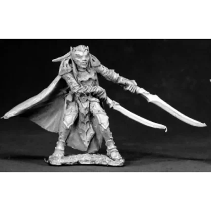 Reaper Miniatures Unpainted Dellenin, Dark Elf Swordmaster 03318 Dark Heaven - Your Source for Gaming Essentials Clearance