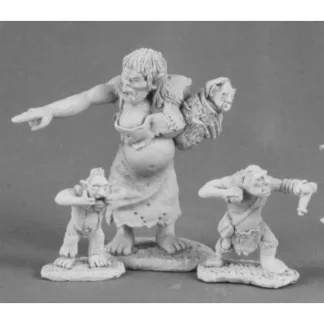 Reaper Miniatures Unpainted Dungeon Tribes Orc Matron & Brood 03511 Dark Heaven - Your Source for Gaming Essentials Store