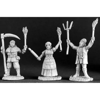 Reaper Miniatures Unpainted Townsfolk VIII: Village Mob 3P 03123 Dark Heaven - Your Source for Gaming Essentials Best
