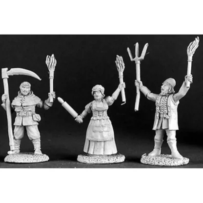 Reaper Miniatures Unpainted Townsfolk VIII: Village Mob 3P 03123 Dark Heaven - Your Source for Gaming Essentials Best