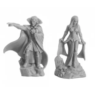 Reaper Miniatures Vampire Bloodlords (2) #77727 Bones Unpainted Plastic Figures - Your Source for Gaming Essentials Cheap