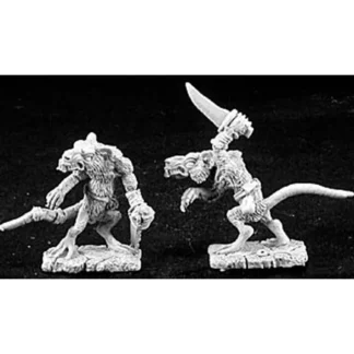 Reaper Miniatures Wererats (2 Pieces) 02871 Dark Heaven Legends Unpainted Metal - Your Source for Gaming Essentials Store