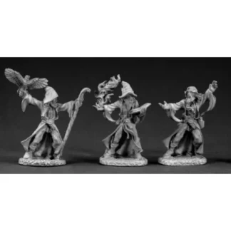 Reaper Miniatures Wizards (3 Pcs) #03335 Dark Heaven Unpainted Metal - Your Source for Gaming Essentials Shop
