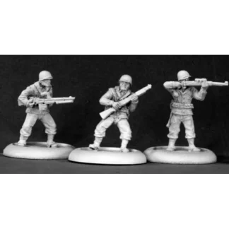 Reaper Miniatures WWII American Infantry (3) #50075 Chronoscope RPG Mini Figure - Your Source for Gaming Essentials Store