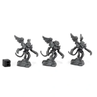 Reaper Miniatures WWWOZ Winged Monkeys (3) #80061 Chronoscope Unpainted Plastic - Your Source for Gaming Essentials New