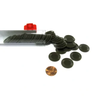 Set of 50 7/8" Easy Stacking Plastic Mini Playing Poker Chips - Brown - Your Source for Gaming Essentials New