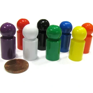 Set of 8 Ball Pawns 30mm Peg Pieces for Board Game Play - Assorted Colors - Your Source for Gaming Essentials Sale
