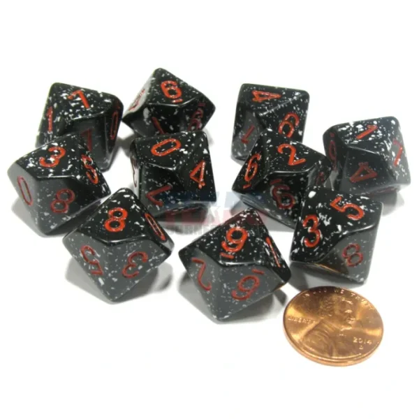 Set of 10 Chessex D10 Dice - Speckled Space - Your Source for Gaming Essentials Hot