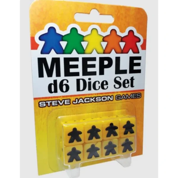Set of 8 D6 Meeple Dice - Yellow - Your Source for Gaming Essentials Best