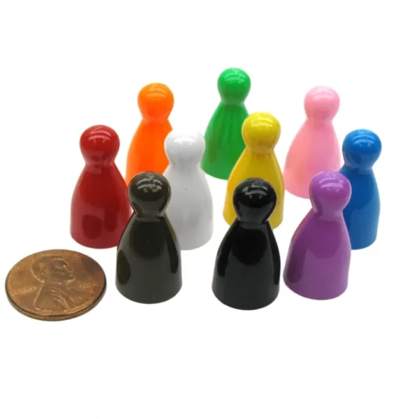 Set of 10 Halma 25mm Pawns Pawn Peg Pegs Board Game Play Pieces 10 Colors - Your Source for Gaming Essentials Online