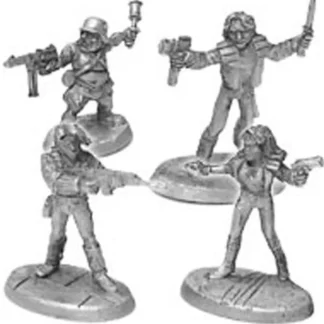 Shadow Runners II 3 Street Samurai and 1 Combat Mage #20-515 Shadowrun RPG Minis - Your Source for Gaming Essentials Shop