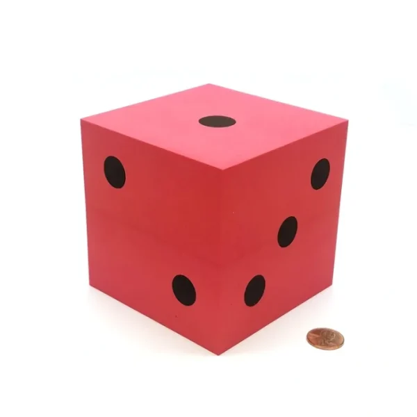Single Huge Very Large 100mm Foam Dice (1 Piece) - Red with Black - Your Source for Gaming Essentials Hot