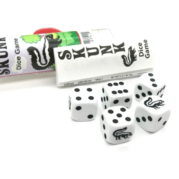 Skunk Dice Game 5 Dice Set with Travel Tube and Instructions - Your Source for Gaming Essentials Hot