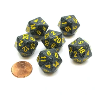 Speckled 20 Sided D20 Chessex Dice, 6 Pieces - Urban Camo - Your Source for Gaming Essentials New