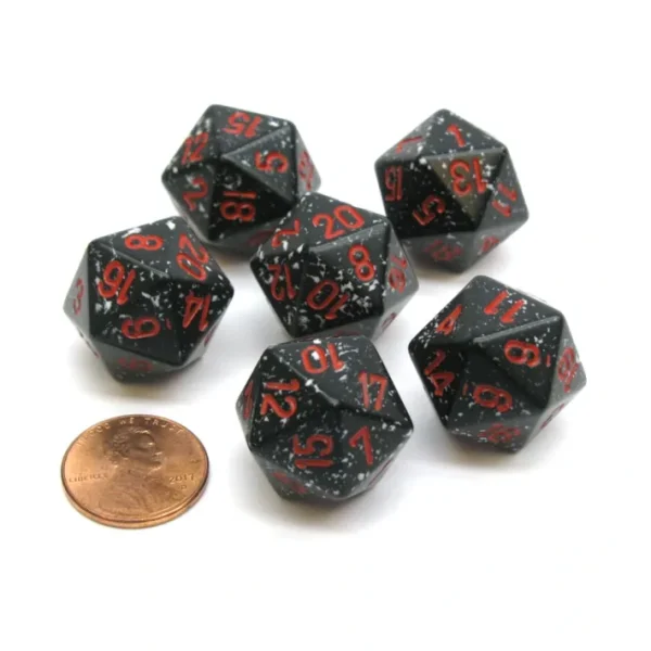 Speckled 20 Sided D20 Chessex Dice, 6 Pieces - Space - Your Source for Gaming Essentials Best Sale