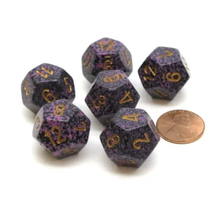 Speckled 18mm 12 Sided D12 Chessex Dice, 6 Pieces - Hurricane - Your Source for Gaming Essentials Fashion