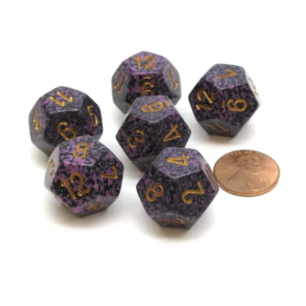 Speckled 18mm 12 Sided D12 Chessex Dice, 6 Pieces - Hurricane - Your Source for Gaming Essentials Fashion