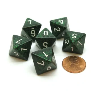 Speckled 15mm 8 Sided D8 Chessex Dice, 6 Pieces - Recon - Your Source for Gaming Essentials Online