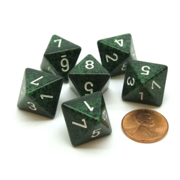 Speckled 15mm 8 Sided D8 Chessex Dice, 6 Pieces - Recon - Your Source for Gaming Essentials Online